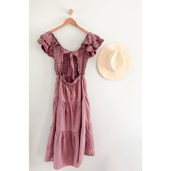 Sea New York | Heidi Heart Quilt Flutter Midi Dress | Sz S - Picture 7 of 13